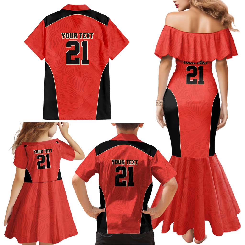 Canada Cricket Custom Family Matching Mermaid Dress and Hawaiian Shirt Classic Maple Leaf - Wonder Print Shop