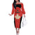 Canada Cricket Custom Family Matching Off The Shoulder Long Sleeve Dress and Hawaiian Shirt Classic Maple Leaf - Wonder Print Shop