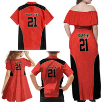 Canada Cricket Custom Family Matching Off Shoulder Maxi Dress and Hawaiian Shirt Classic Maple Leaf - Wonder Print Shop