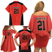 Canada Cricket Custom Family Matching Off Shoulder Short Dress and Hawaiian Shirt Classic Maple Leaf - Wonder Print Shop