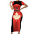 Canada Cricket Custom Family Matching Short Sleeve Bodycon Dress and Hawaiian Shirt Classic Maple Leaf - Wonder Print Shop
