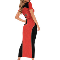 Canada Cricket Custom Family Matching Short Sleeve Bodycon Dress and Hawaiian Shirt Classic Maple Leaf - Wonder Print Shop