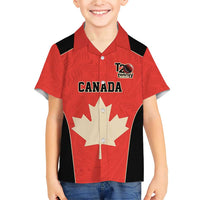 Canada Cricket Custom Family Matching Short Sleeve Bodycon Dress and Hawaiian Shirt Classic Maple Leaf - Wonder Print Shop