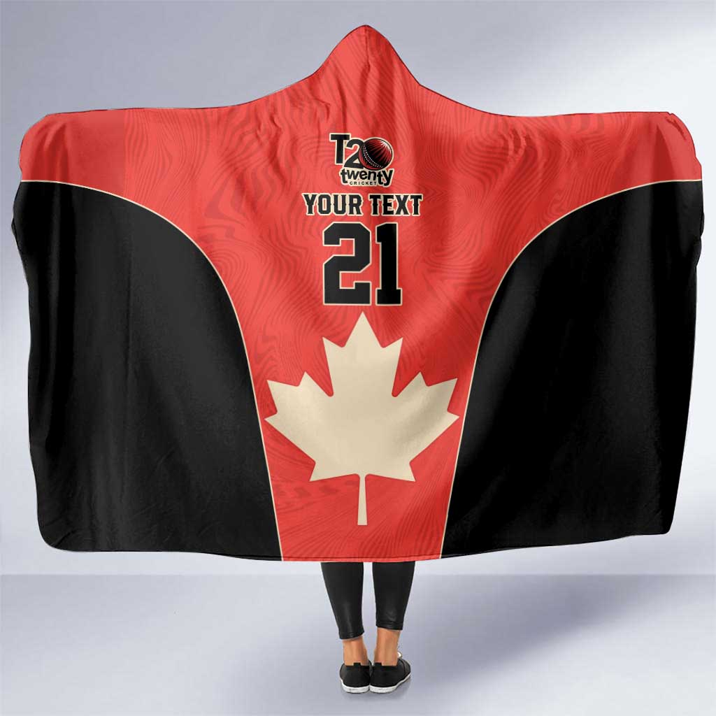 Canada Cricket Custom Hooded Blanket Classic Maple Leaf - Wonder Print Shop