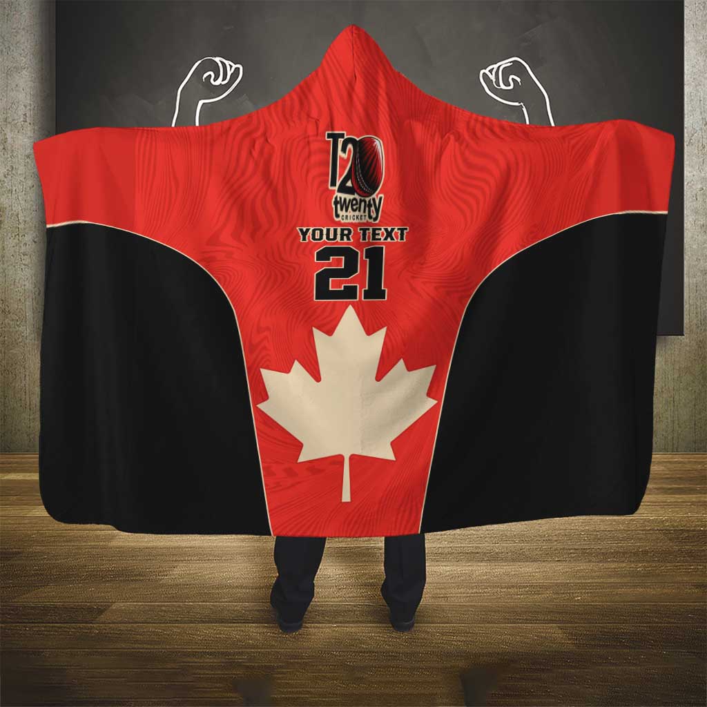 Canada Cricket Custom Hooded Blanket Classic Maple Leaf - Wonder Print Shop
