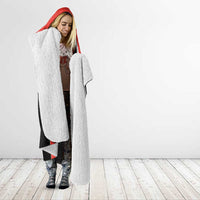 Canada Cricket Custom Hooded Blanket Classic Maple Leaf - Wonder Print Shop