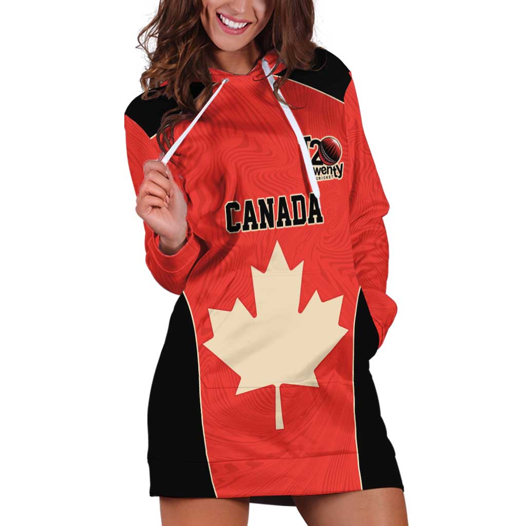 Canada Cricket Custom Hoodie Dress Classic Maple Leaf - Wonder Print Shop