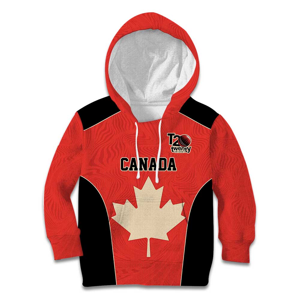 Canada Cricket Custom Kid Hoodie Classic Maple Leaf - Wonder Print Shop