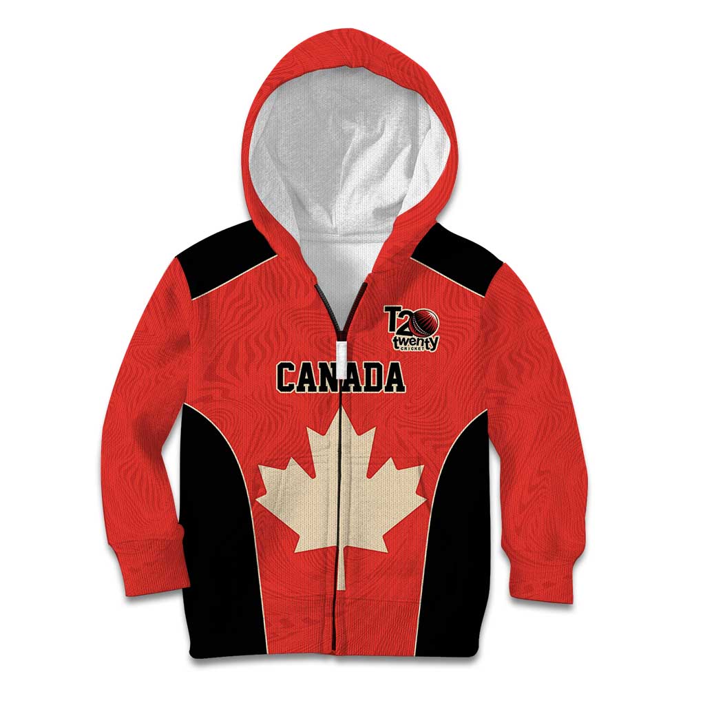 Canada Cricket Custom Kid Hoodie Classic Maple Leaf - Wonder Print Shop