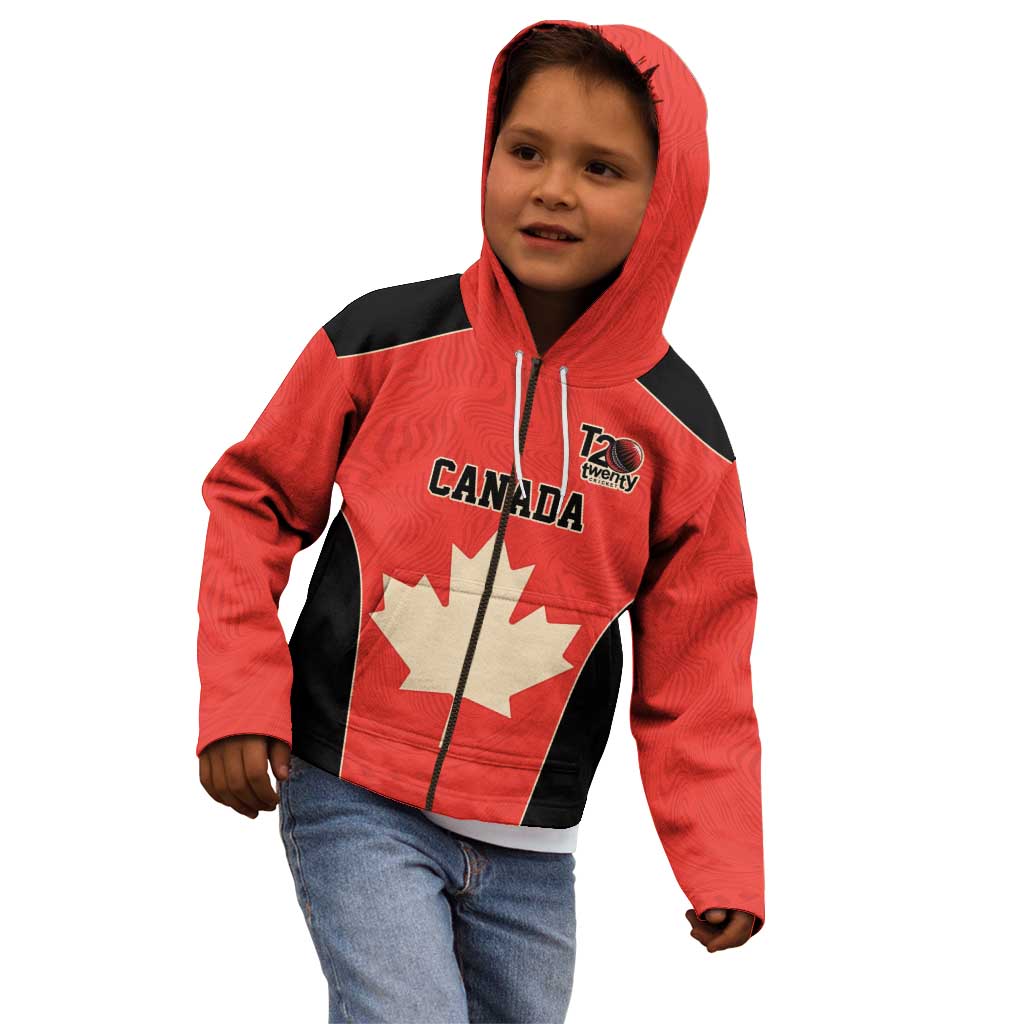 Canada Cricket Custom Kid Hoodie Classic Maple Leaf - Wonder Print Shop