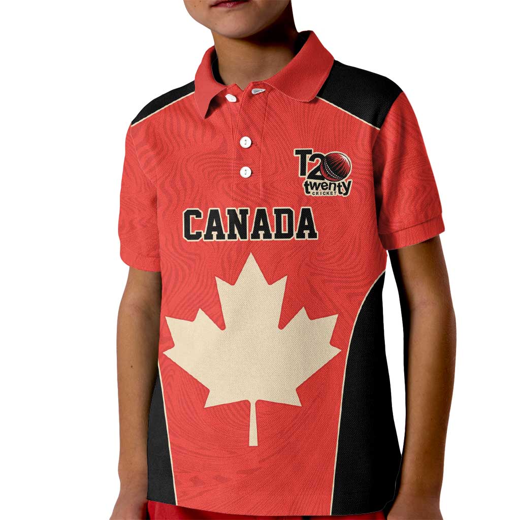 Canada Cricket Custom Kid Polo Shirt Classic Maple Leaf - Wonder Print Shop