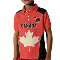 Canada Cricket Custom Kid Polo Shirt Classic Maple Leaf - Wonder Print Shop