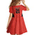Canada Cricket Custom Kid Short Sleeve Dress Classic Maple Leaf - Wonder Print Shop