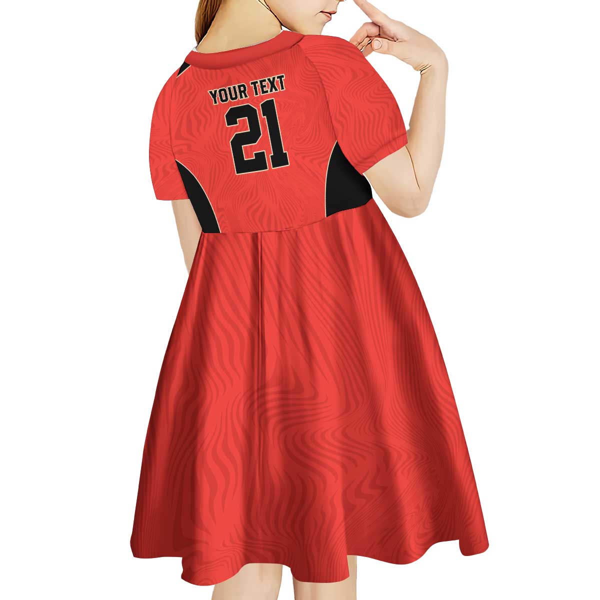 Canada Cricket Custom Kid Short Sleeve Dress Classic Maple Leaf - Wonder Print Shop