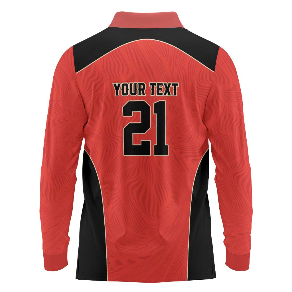 Canada Cricket Custom Long Sleeve Polo Shirt Classic Maple Leaf - Wonder Print Shop