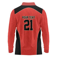 Canada Cricket Custom Long Sleeve Polo Shirt Classic Maple Leaf - Wonder Print Shop