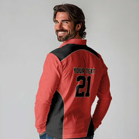 Canada Cricket Custom Long Sleeve Polo Shirt Classic Maple Leaf - Wonder Print Shop