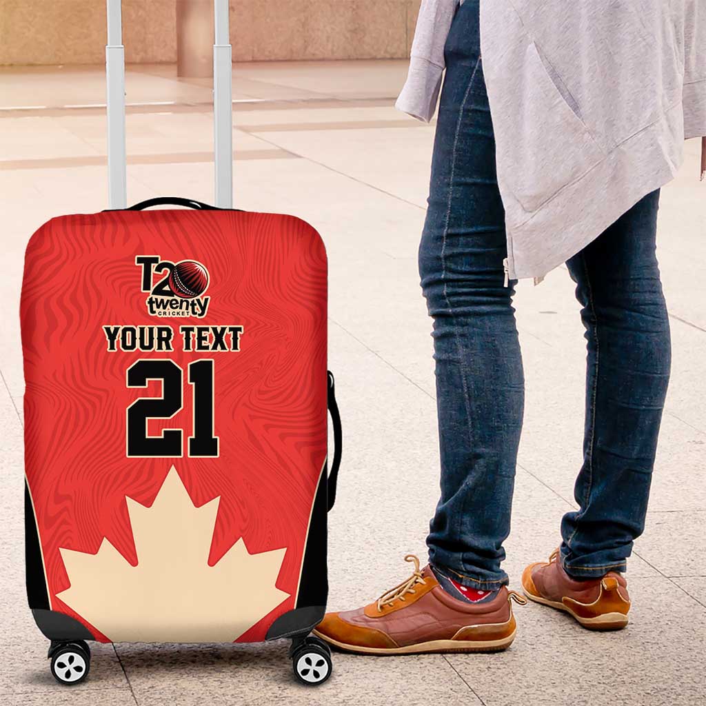 Canada Cricket Custom Luggage Cover Classic Maple Leaf - Wonder Print Shop