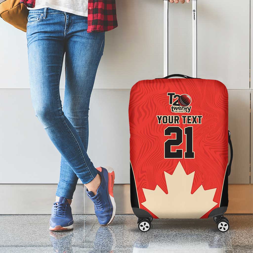 Canada Cricket Custom Luggage Cover Classic Maple Leaf - Wonder Print Shop