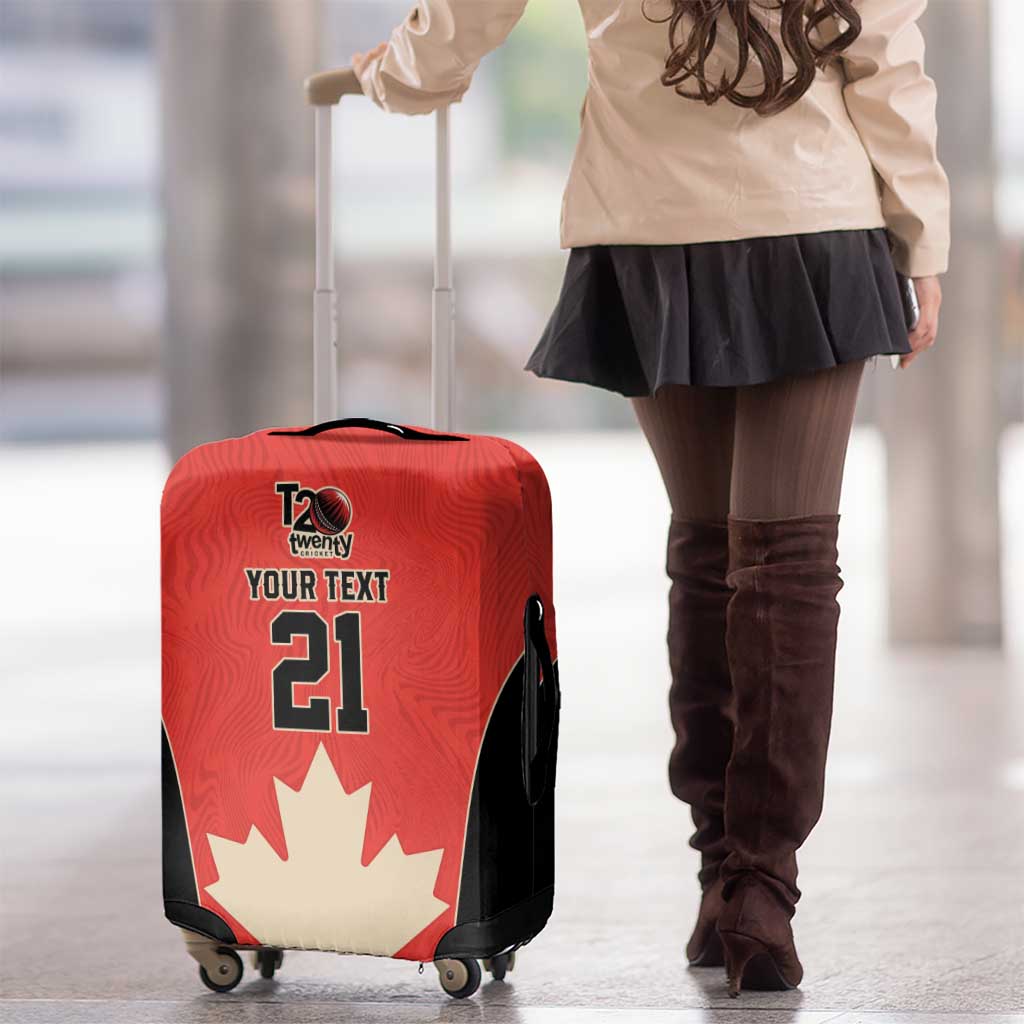 Canada Cricket Custom Luggage Cover Classic Maple Leaf - Wonder Print Shop