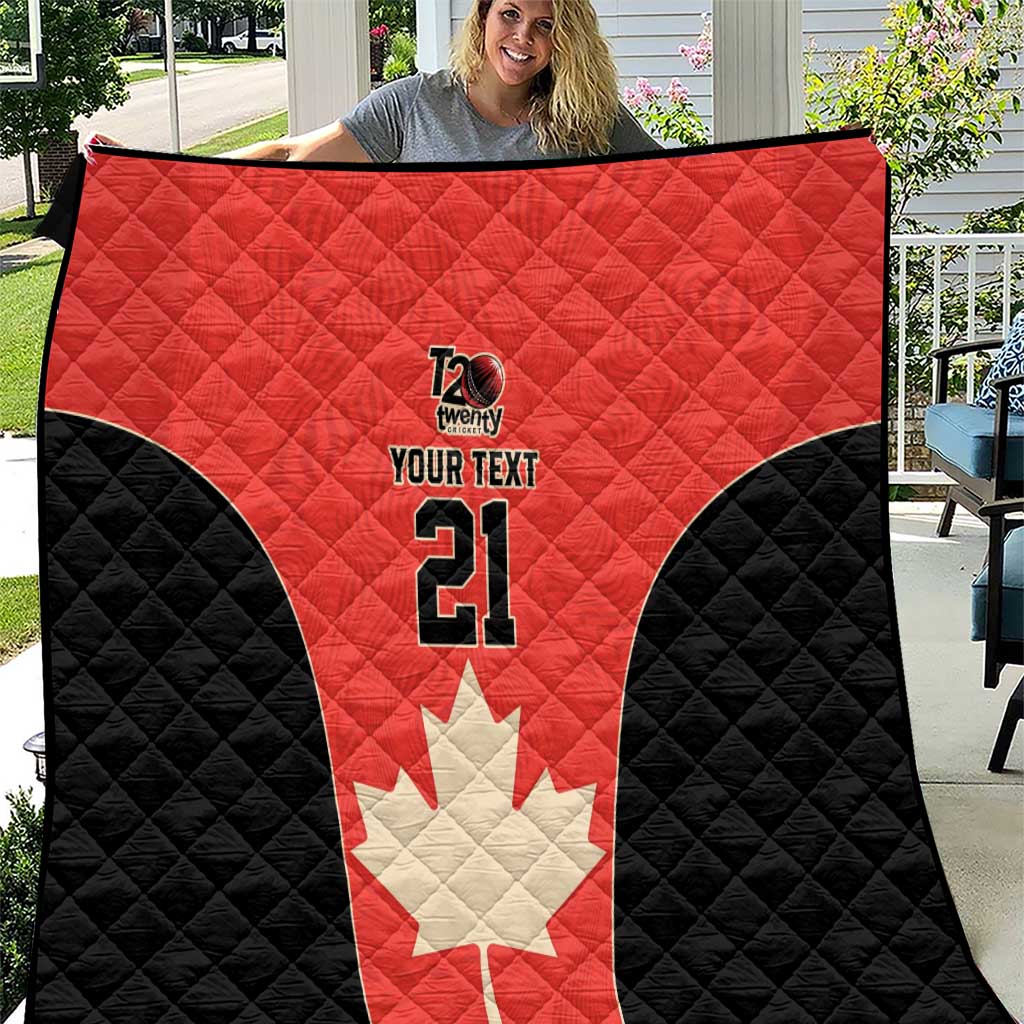 Canada Cricket Custom Quilt Classic Maple Leaf - Wonder Print Shop