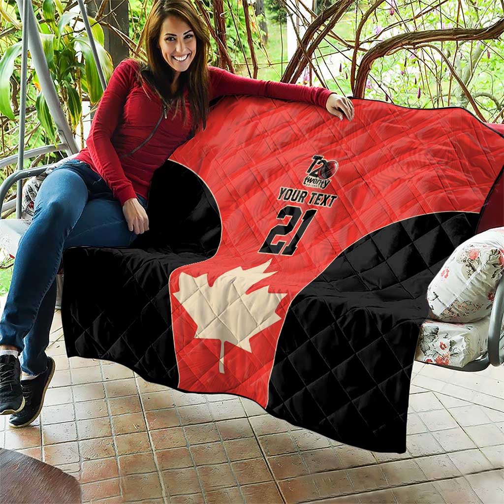 Canada Cricket Custom Quilt Classic Maple Leaf - Wonder Print Shop
