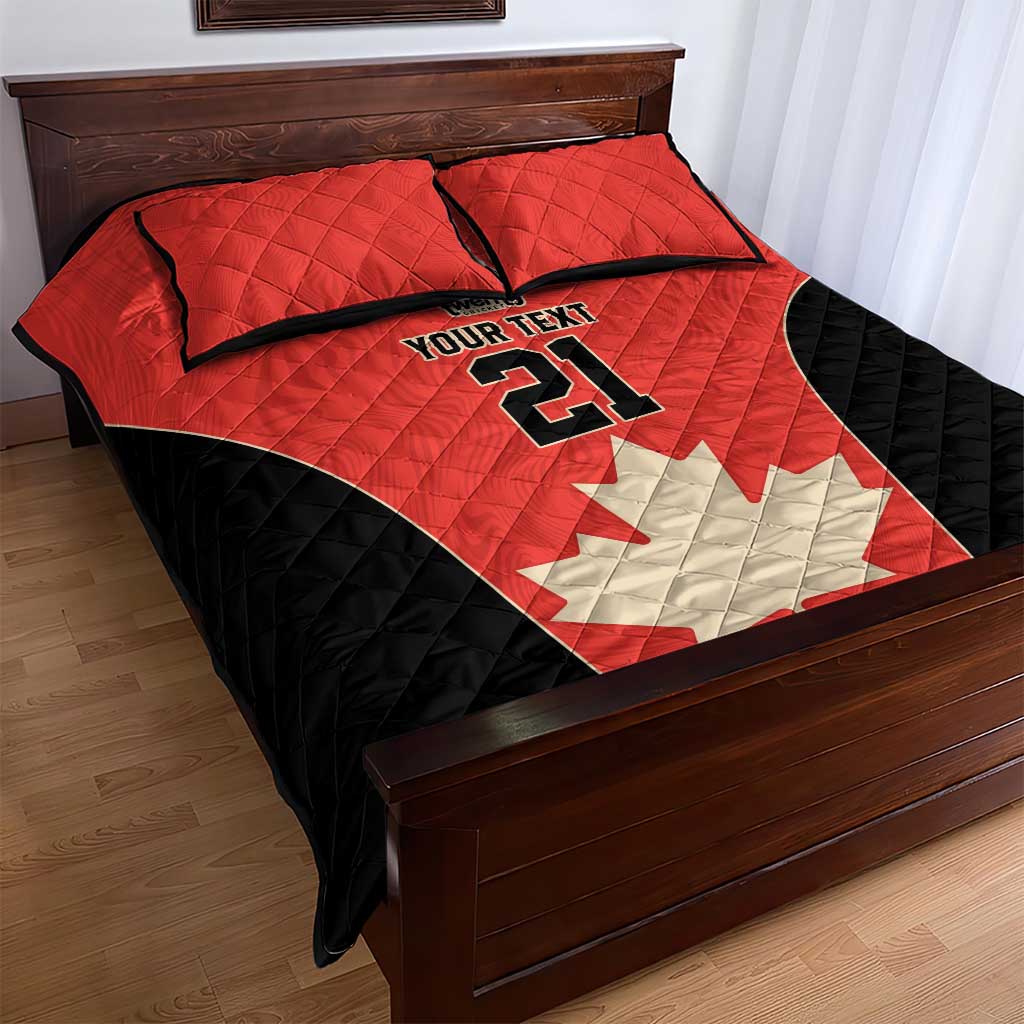 Canada Cricket Custom Quilt Bed Set Classic Maple Leaf - Wonder Print Shop