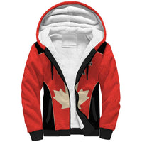Canada Cricket Custom Sherpa Hoodie Classic Maple Leaf - Wonder Print Shop