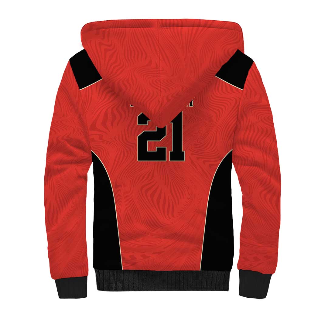 Canada Cricket Custom Sherpa Hoodie Classic Maple Leaf - Wonder Print Shop