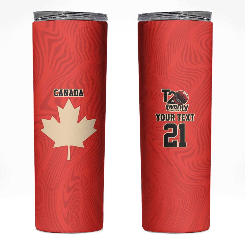 Canada Cricket Custom Skinny Tumbler Classic Maple Leaf - Wonder Print Shop