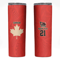 Canada Cricket Custom Skinny Tumbler Classic Maple Leaf - Wonder Print Shop