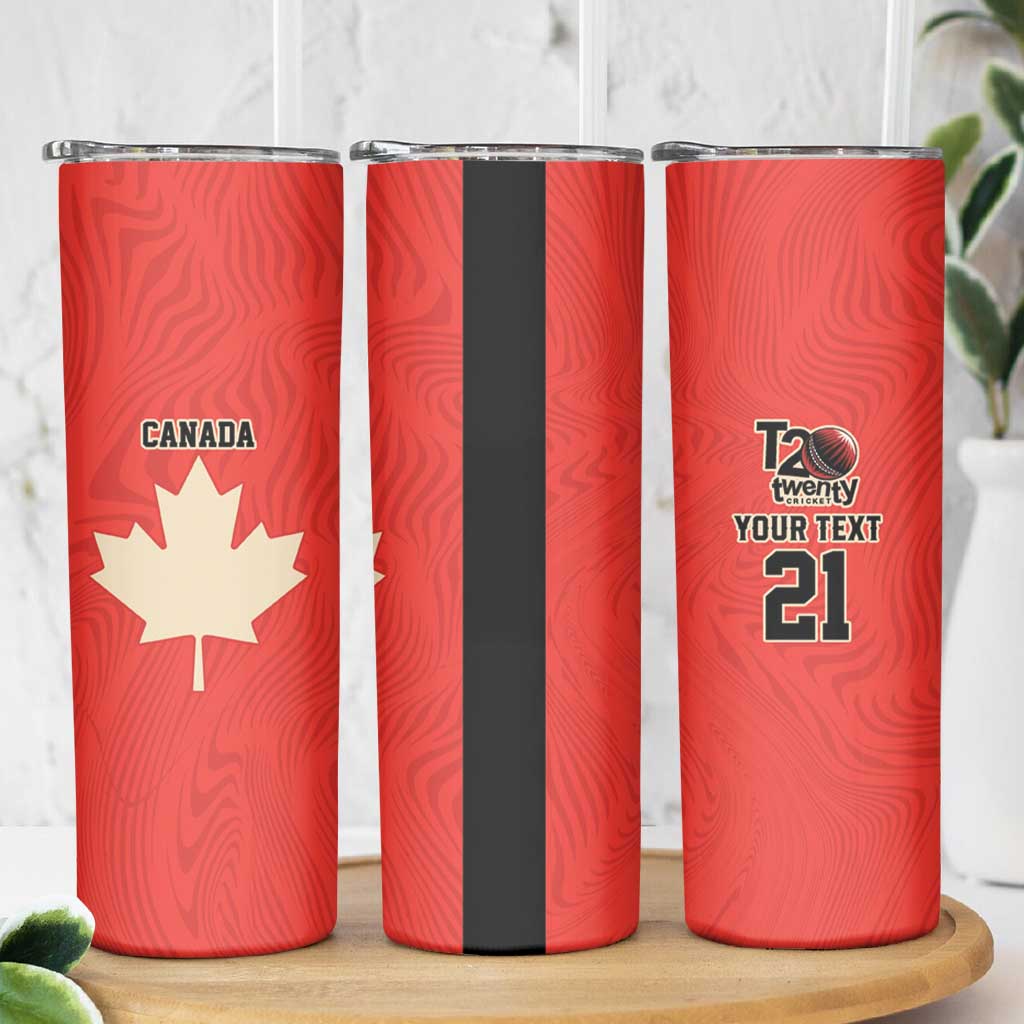 Canada Cricket Custom Skinny Tumbler Classic Maple Leaf - Wonder Print Shop