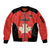 Canada Cricket Custom Sleeve Zip Bomber Jacket Classic Maple Leaf - Wonder Print Shop