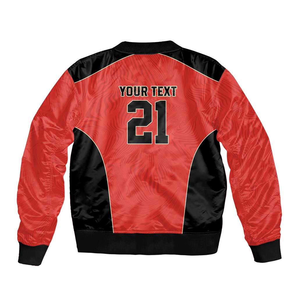 Canada Cricket Custom Sleeve Zip Bomber Jacket Classic Maple Leaf - Wonder Print Shop