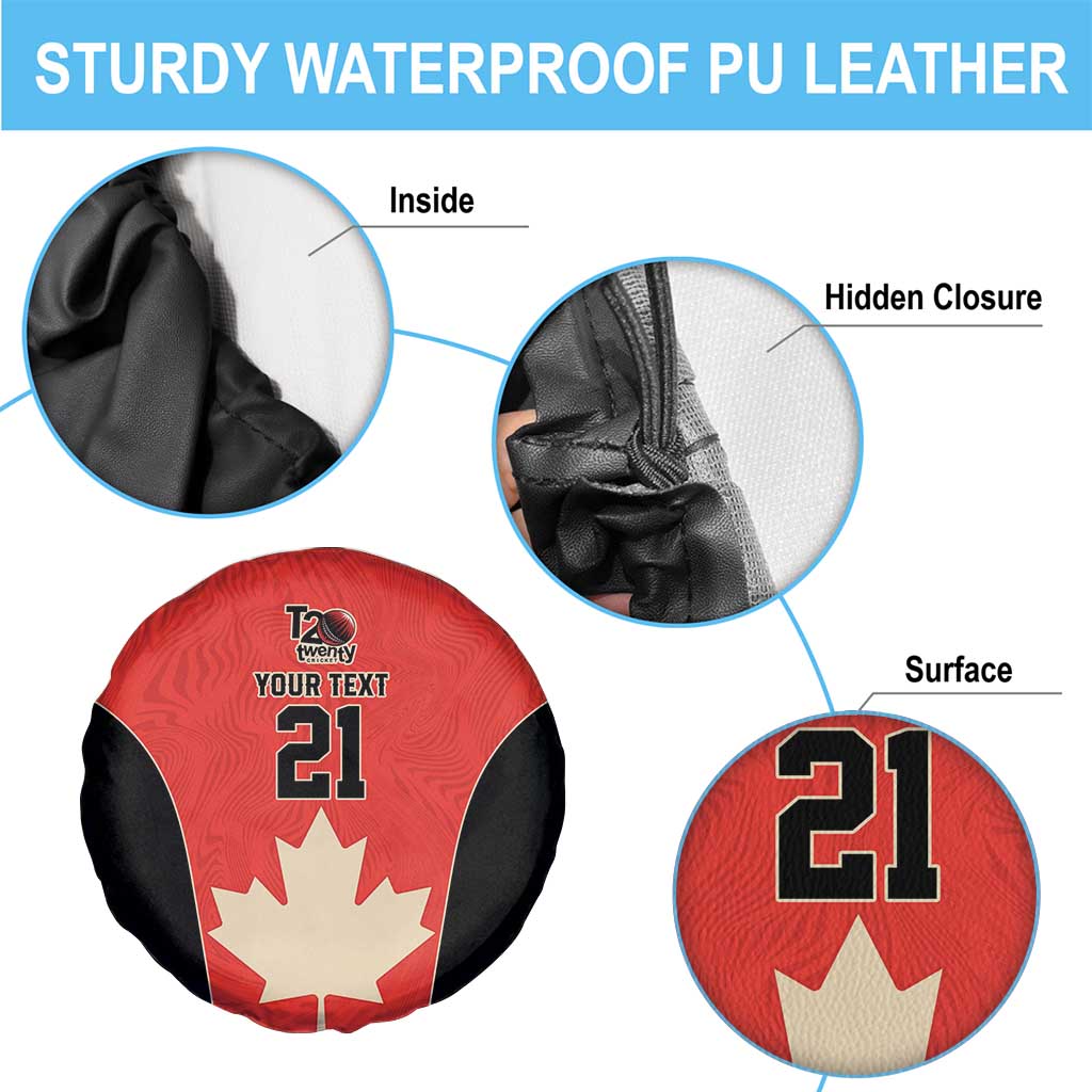 Canada Cricket Custom Spare Tire Cover Classic Maple Leaf - Wonder Print Shop