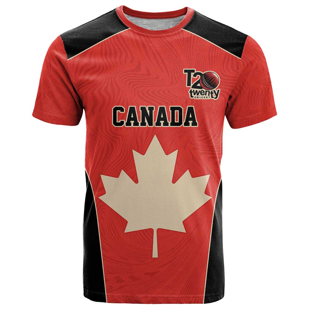 Canada Cricket Custom T Shirt Classic Maple Leaf - Wonder Print Shop