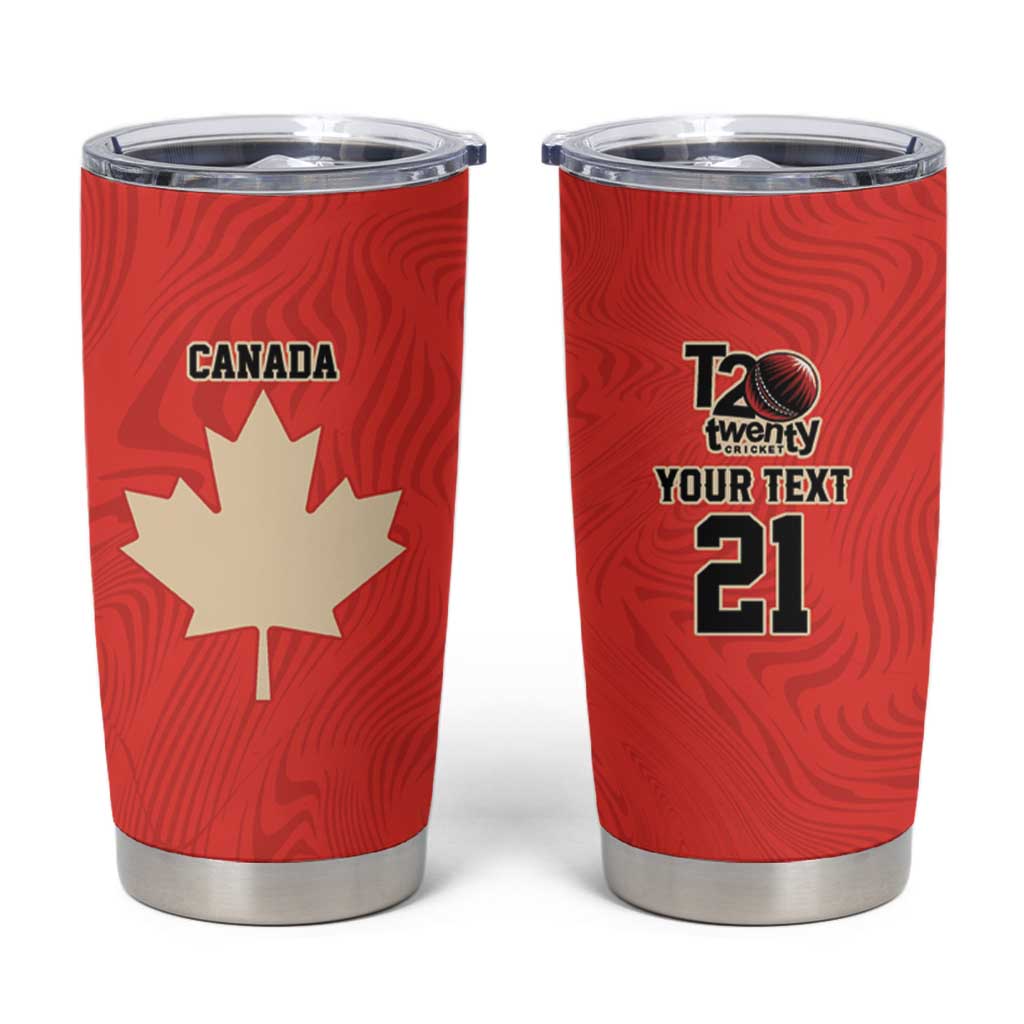Canada Cricket Custom Tumbler Cup Classic Maple Leaf - Wonder Print Shop