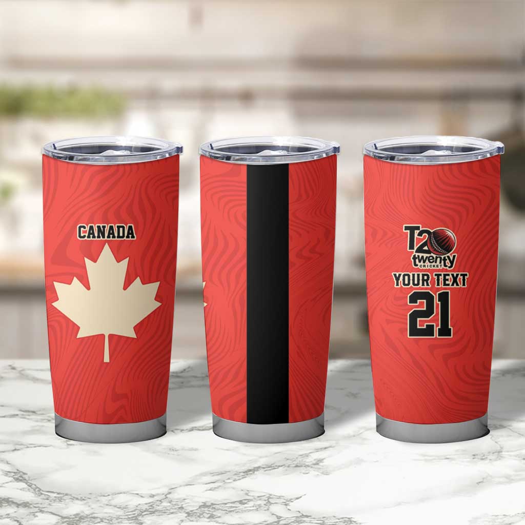 Canada Cricket Custom Tumbler Cup Classic Maple Leaf - Wonder Print Shop