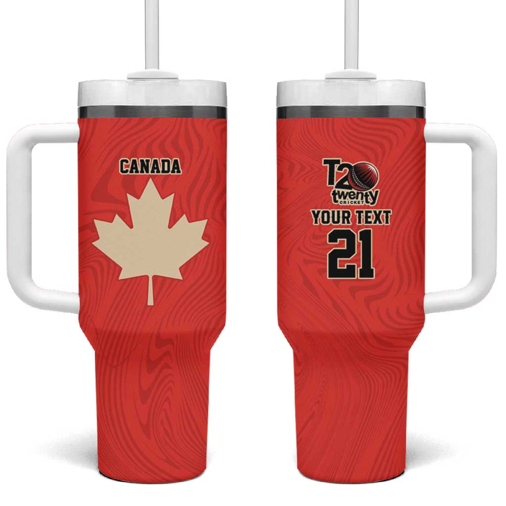Canada Cricket Custom Tumbler With Handle Classic Maple Leaf - Wonder Print Shop
