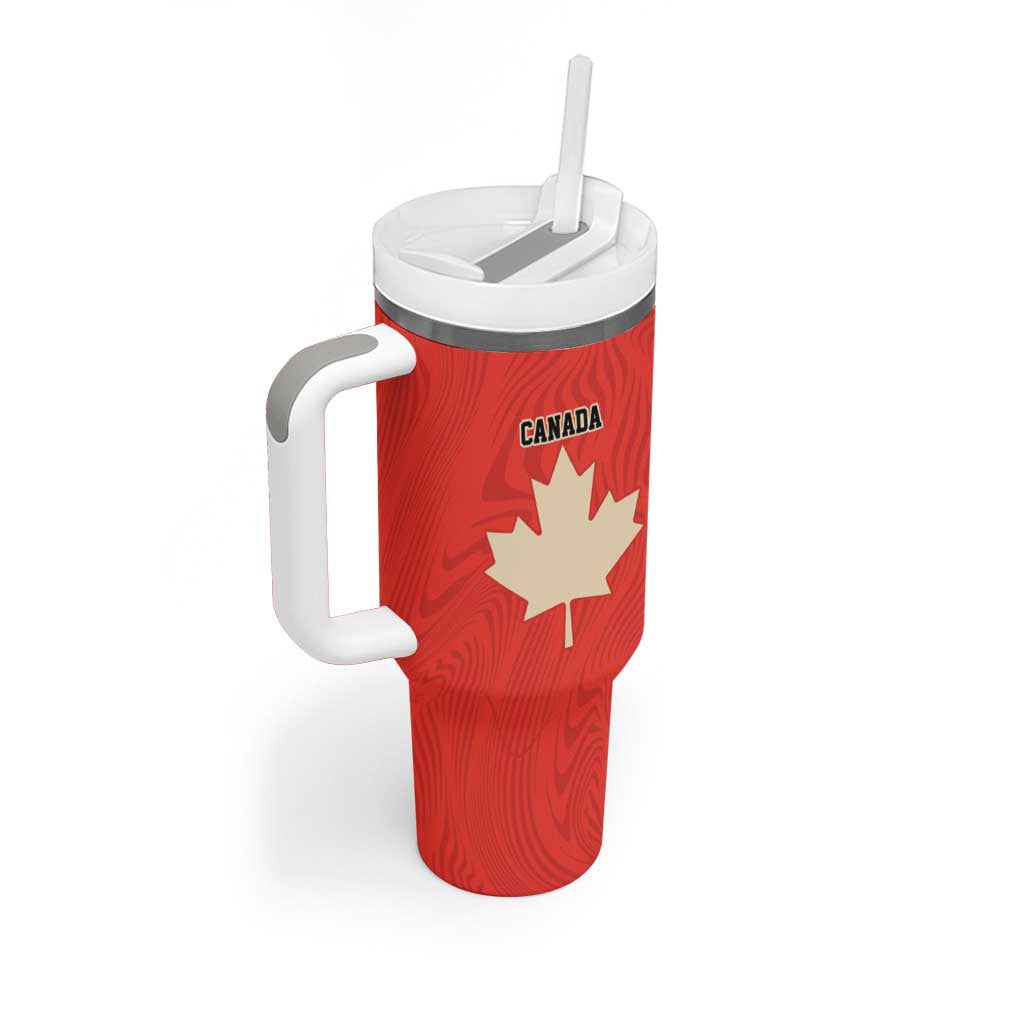 Canada Cricket Custom Tumbler With Handle Classic Maple Leaf - Wonder Print Shop