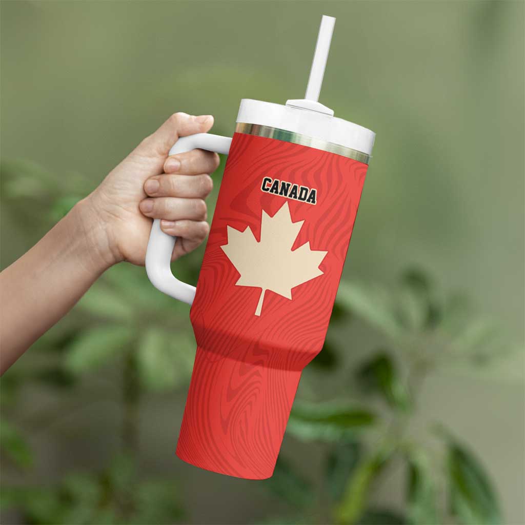 Canada Cricket Custom Tumbler With Handle Classic Maple Leaf - Wonder Print Shop