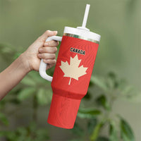 Canada Cricket Custom Tumbler With Handle Classic Maple Leaf - Wonder Print Shop
