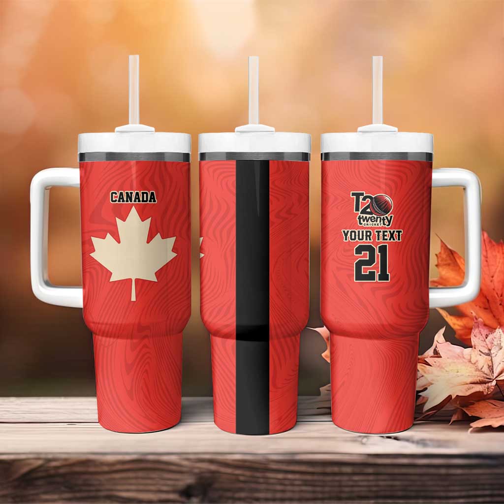 Canada Cricket Custom Tumbler With Handle Classic Maple Leaf - Wonder Print Shop
