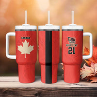 Canada Cricket Custom Tumbler With Handle Classic Maple Leaf - Wonder Print Shop