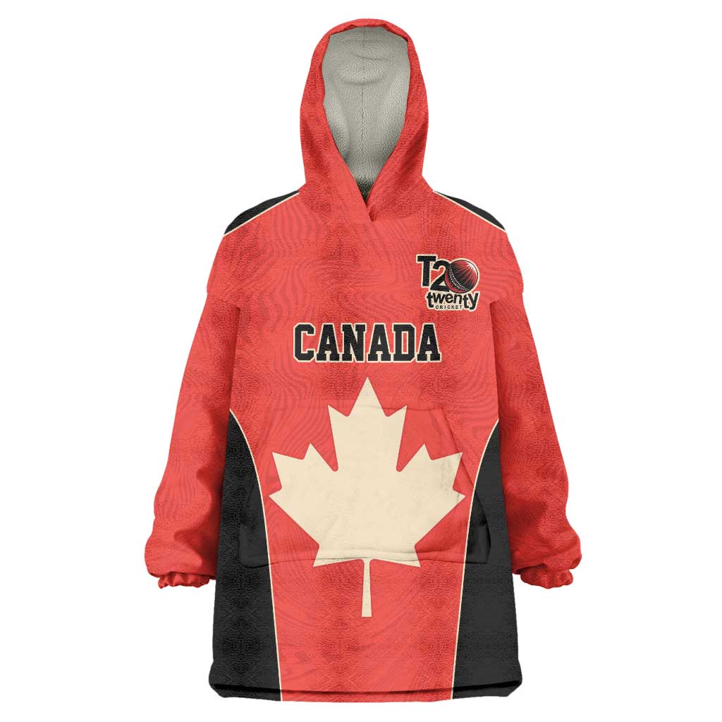 Canada Cricket Custom Wearable Blanket Hoodie Classic Maple Leaf - Wonder Print Shop