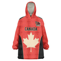 Canada Cricket Custom Wearable Blanket Hoodie Classic Maple Leaf - Wonder Print Shop