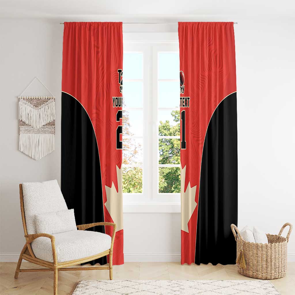 Canada Cricket Custom Window Curtain Classic Maple Leaf - Wonder Print Shop