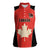 Canada Cricket Custom Women Sleeveless Polo Shirt Classic Maple Leaf - Wonder Print Shop
