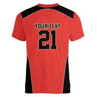 Canada Cricket Custom Women V-Neck T-Shirt Classic Maple Leaf - Wonder Print Shop