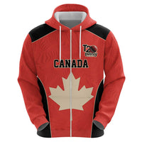 Canada Cricket Custom Zip Hoodie Classic Maple Leaf - Wonder Print Shop